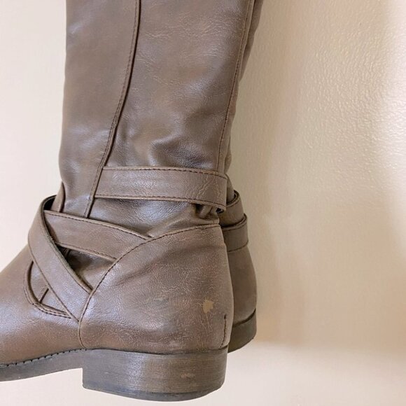 Just Fab Brown Apollina Knee High Boots 5.5 - Picture 5 of 10